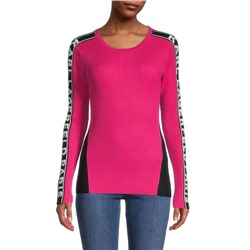 KARL LAGERFELD PARIS Colorblock Ribbed T-Shirt