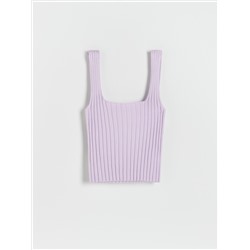 Crop Top aus Rippstrick
