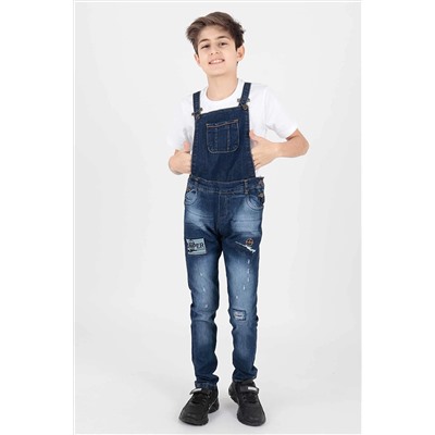 AHENGİM Kids Ak100001 Erkek Snıper Baskılı Bahçıvan Tulum 1-2-10000940