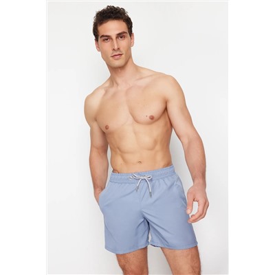 TRENDYOL MAN Açık Mavi Basic Standart Boy Deniz Şortu TMNSS20DS0023