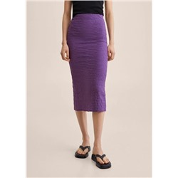 Falda algodón textura -  Mujer | MANGO OUTLET Melilla