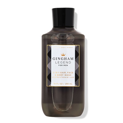 Mens Gingham Legend 3-in-1 Hair, Face & Body Wash