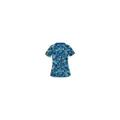 UA Bohemian Heart Navy Print Scrub Top