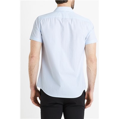 Camisa slim fit - Celeste