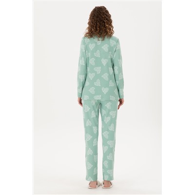 Kadın Mint Pijama Takımı