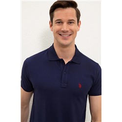 Erkek Lacivert Basic Polo Yaka Tişört