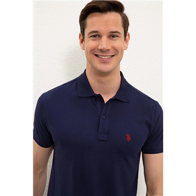 Erkek Lacivert Basic Polo Yaka Tişört
