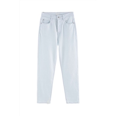 Vaquero mom fit de tiro alto Celeste