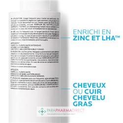 La Roche Posay Kerium Antipelliculaire - Shampooing-Gel - Pellicules Grasses 200ml