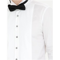 Beyaz Slim Fit Smokin Gömlek