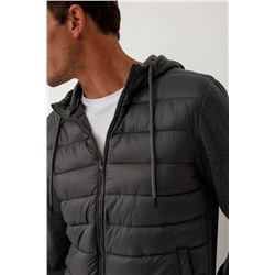 Sudadera bimateria Gris jaspeado