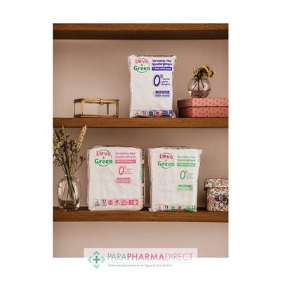 Love&Green Serviettes Maxi Hypoallergéniques - Révolution - Maxi Normal x16