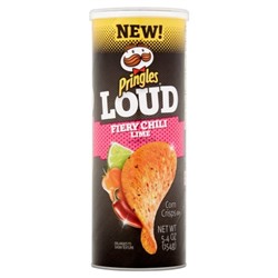 Pringles Loud Fiery Chili Lime Corn Crisps, 5.4 oz
