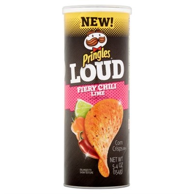 Pringles Loud Fiery Chili Lime Corn Crisps, 5.4 oz