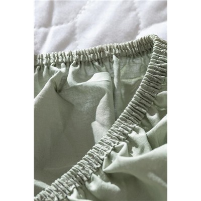 Manon King Size %100 Pamuk Ranforce Lastikli Çarşaf - Yeşil