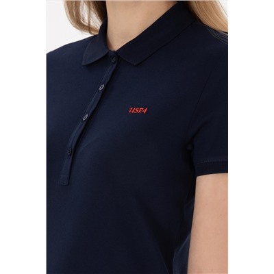Kadın Lacivert Basic Polo Yaka Tişört