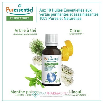 Puressentiel Respiratoire Huiles Essentielles pour Diffusion 30 ml