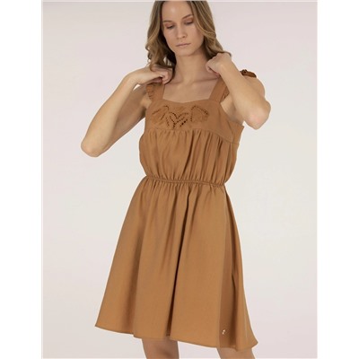 Camel Regular Fit Dokuma Elbise