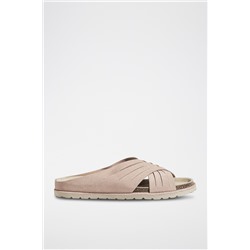 Sandalias de nobuk Rosa empolvado