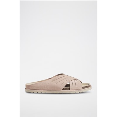 Sandalias de nobuk Rosa empolvado