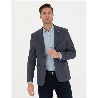Lacivert Slim Fit Ceket