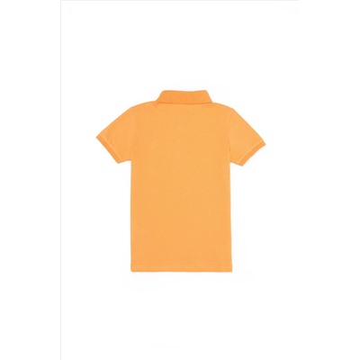 Kız Çocuk Turuncu Basic Polo Yaka Tişört
