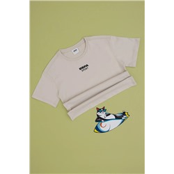 U.S. Polo Assn., Erkek Çocuk Açık Gri Comfort Bisiklet Yaka Tişört 50300064-vr001