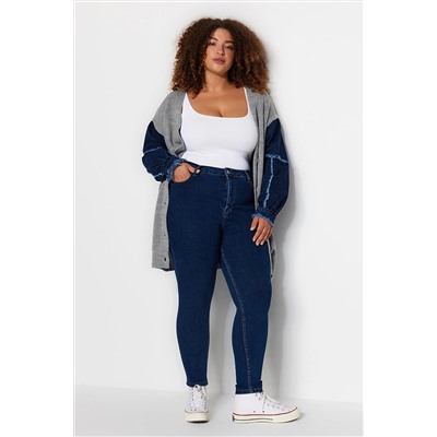 Trendyol Curve Mavi Yüksek Bel Esnek Skinny Jeans TBBSS22JE00007