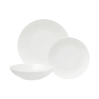 Сервиз обеденный, 4 перс, 12 пр, фарфор P, белый, White Basics, 63220