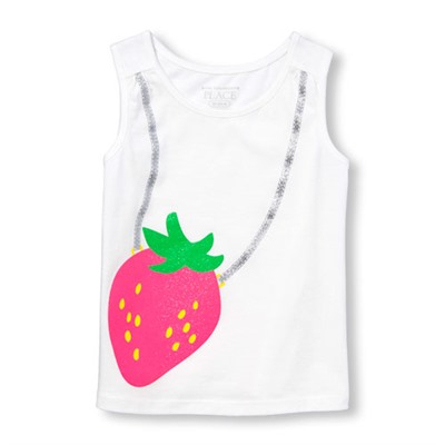 Toddler Girls Matchables Sleeveless Embellished Graphic Top
