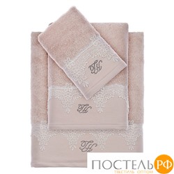 HST489BEJ Набор полотенец Tivolyo Home JULIET бежевый 3 предмета + тапочки