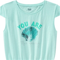 Mädchen T-Shirt mit Muschel-Print