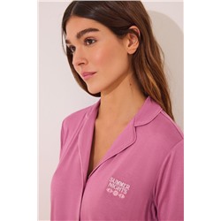 Pijama camisero Capri rosa