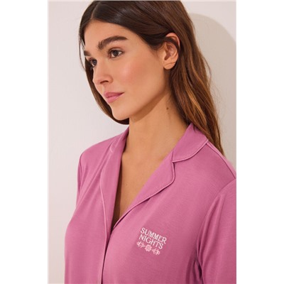 Pijama camisero Capri rosa