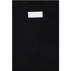 Kız Çocuk Siyah Basic Bisiklet Yaka Sweatshirt