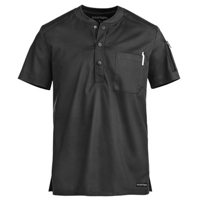 UA Advantage STRETCH Men's 2-Pocket Short Sleeve Henley Scrub Top