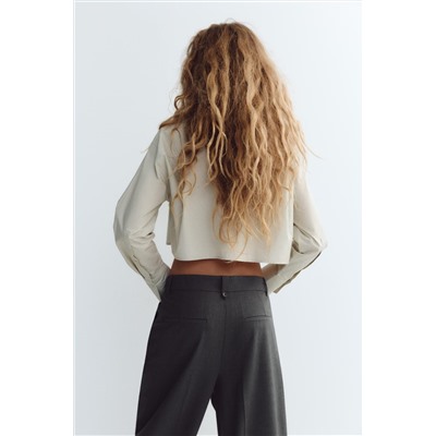 CROPPED POPLIN SHIRT
