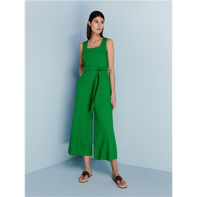 Jumpsuit aus Leinenmischung