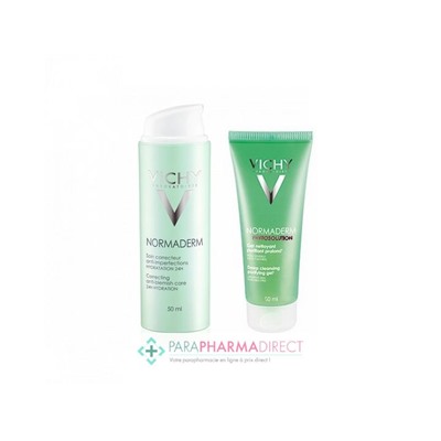 Vichy Normaderm Soin Correcteur Anti-Imperfections Hydratation 24h 50ml + Gel Purifiant Intense 50ml OFFERT