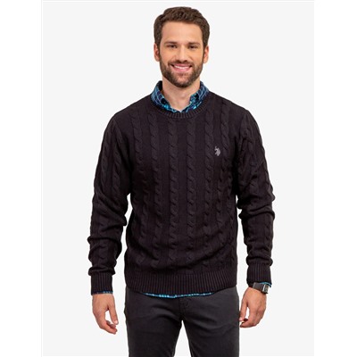 USUF2S5216-0000A  CABLE CREW NECK SWEATER