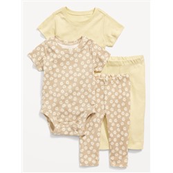 Unisex Bodysuit & Leggings 4-Pack for Baby