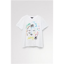 Camiseta ilustración cara
