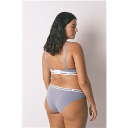 Pack bragas brasileñas anchas algodón logo