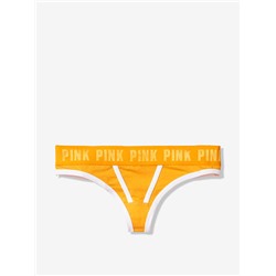 PINK LOGO THONG
