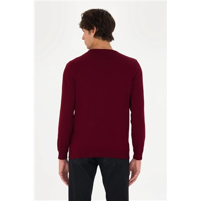 Erkek Bordo Basic Kazak