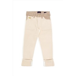Kız Çocuk Krem Jean Pantolon