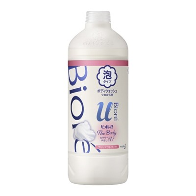 Kao Biore U Мыло-пенка для душа Foaming Body Wash Brilliant Bouquet аромат изысканый букет, сменная бутылка с крышкой 450 мл