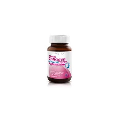 Добавка омолаживающая с коллагеном и витаминами Vistra 30 таб. / Vistra Marine Collagen Tri Peptide 1300 & Coenzyme Q10 Dietary Supplement Product 30 Tablets