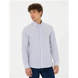 Mavi Slim Fit Uzun Kollu Gömlek