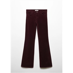 Pantalón flare tiro medio pana